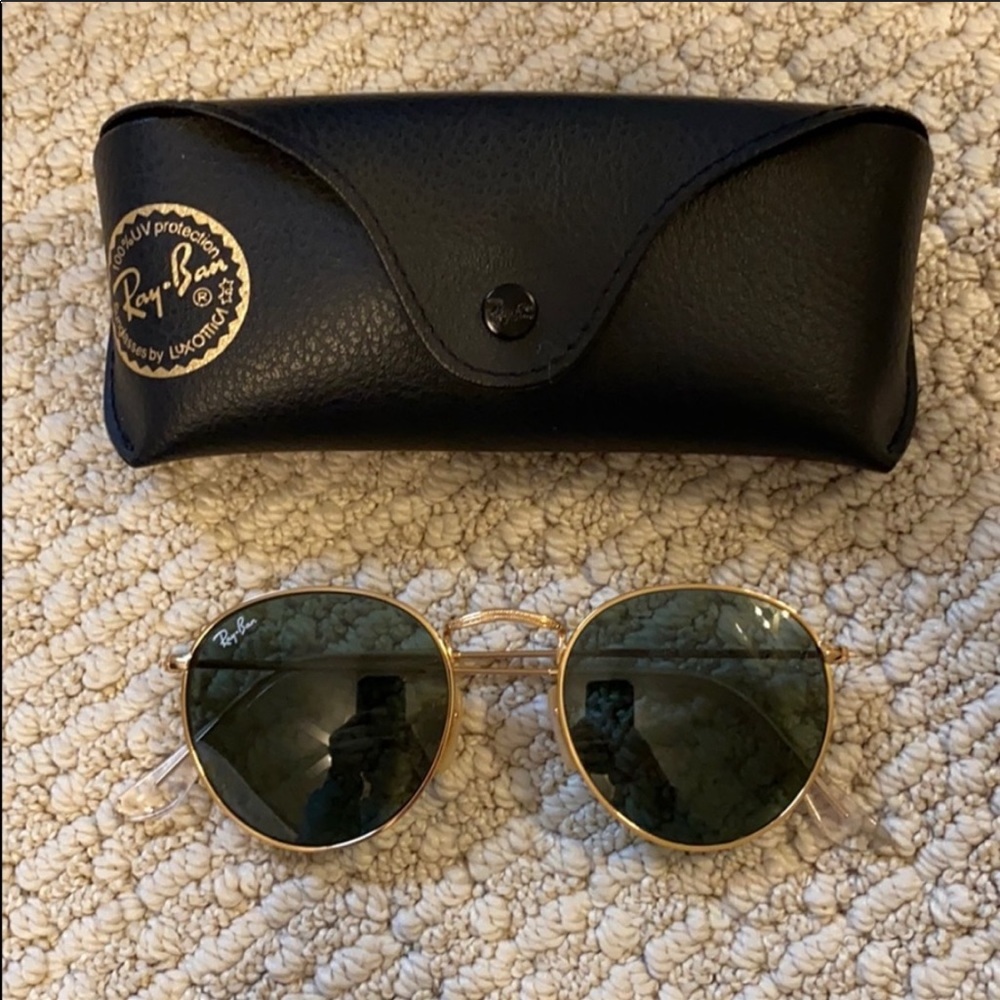 Ray-ban round metal sunglasses with case